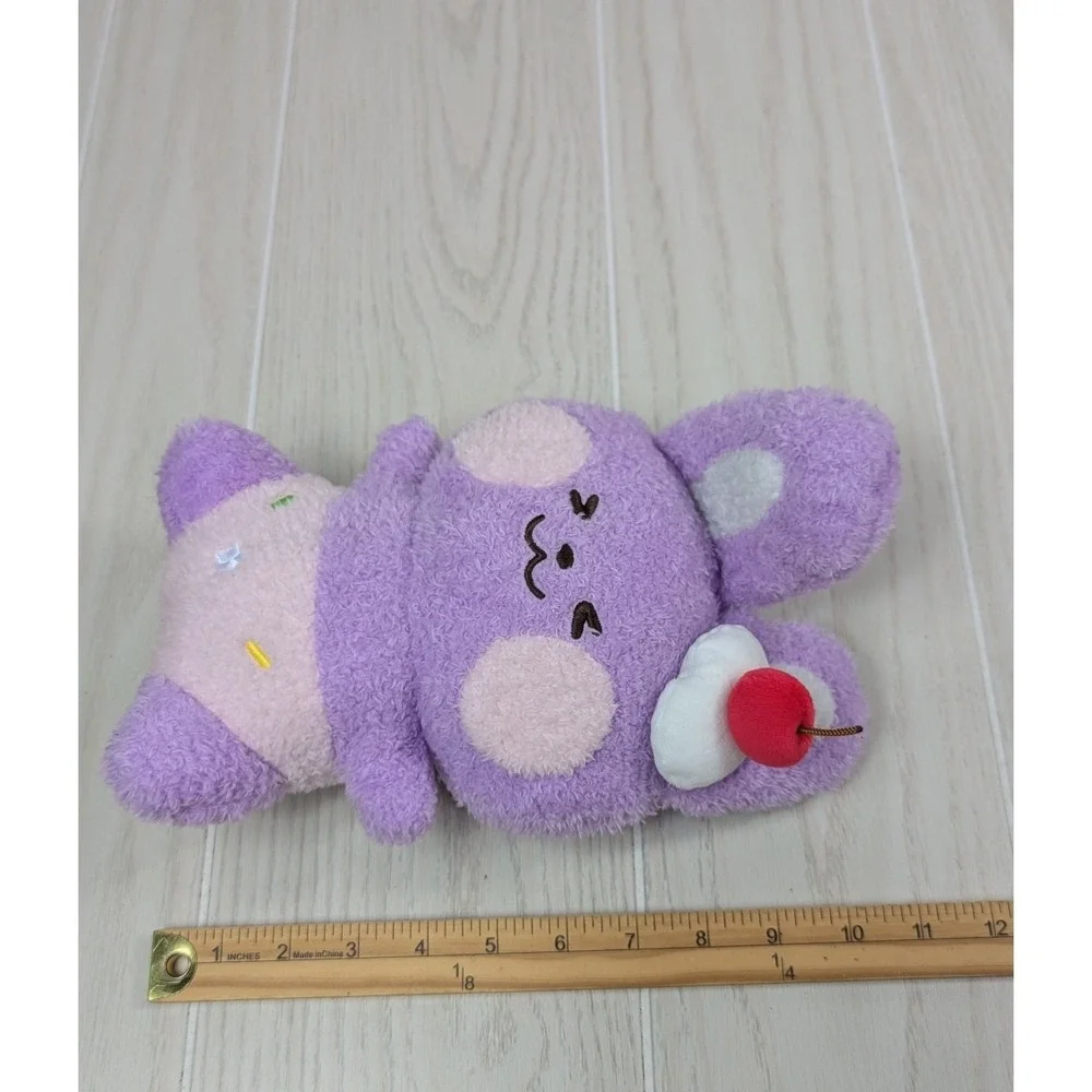 Miniso Pals Plush Purple Robin Bunny Rabbit Ice Cream Sundae Cherry Whipped Crm